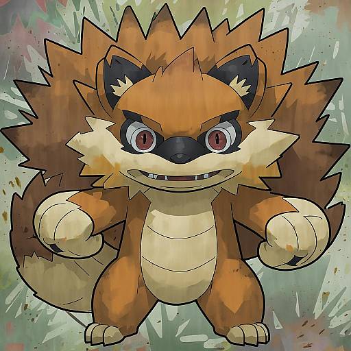 Illustration of Growlithe, pokemon in the style of Ctrlz77