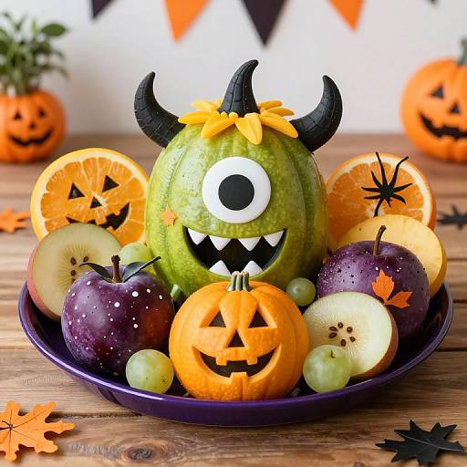 Spooky Monster Fruit Tray for Halloween