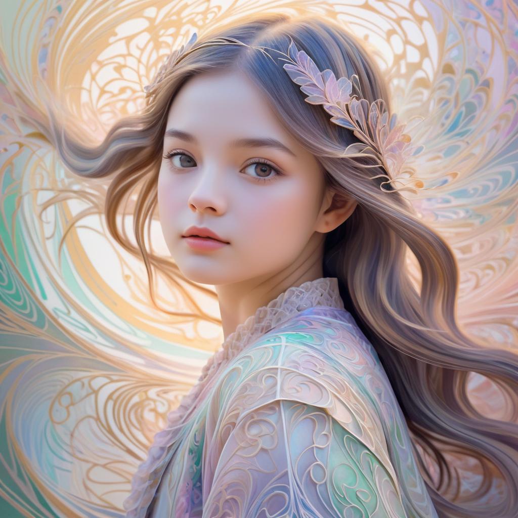 Elegant Impressionism of a Young Girl