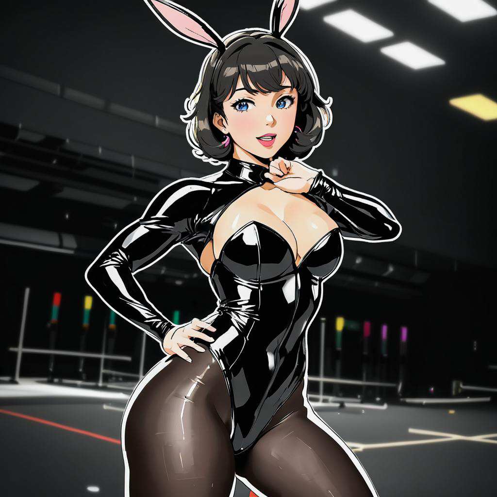 Cosplay Enthusiast in Bunny Girl Outfit