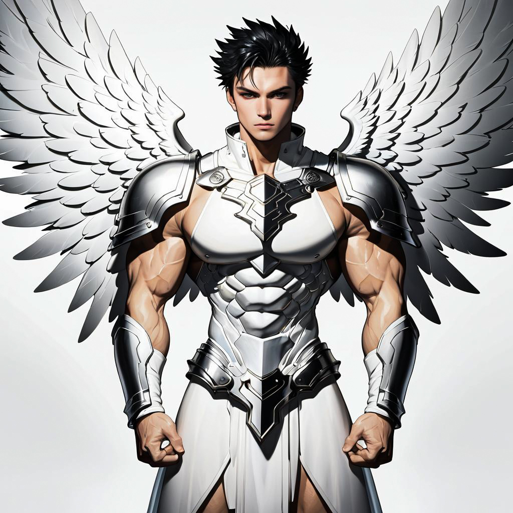 Muscular Archangel in Shonen Style