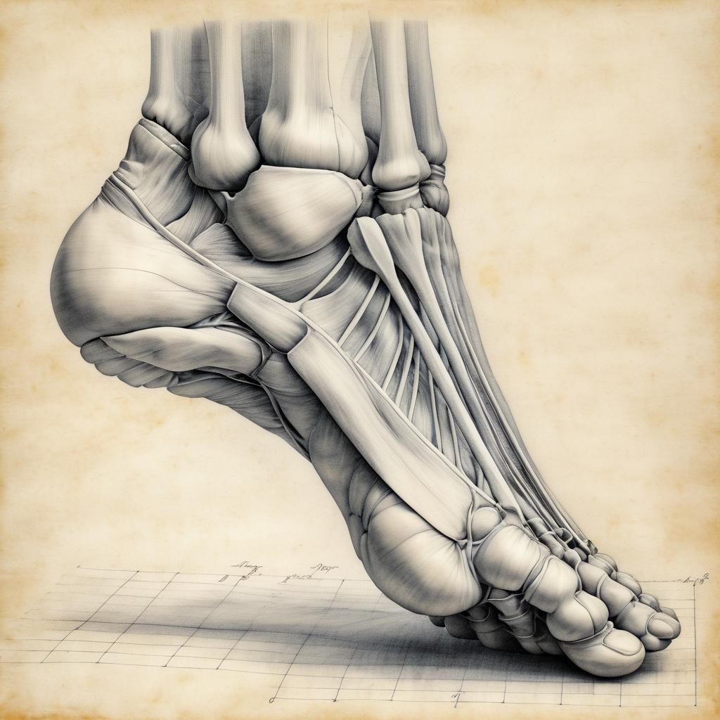 Da Vinci's Anatomical Study of Foot