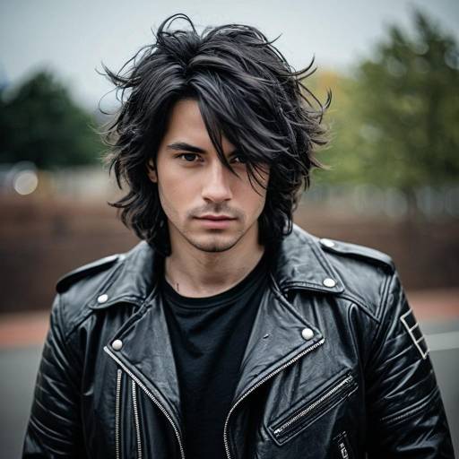 Confident Young Man in Leather Jacket