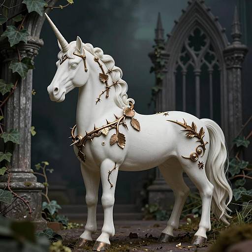 Mystical Abyssal Unicorn in Surreal Harmony