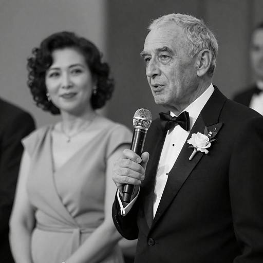 Elegant Couple in Timeless Black-and-White