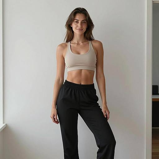 Fit Woman Portrait in Neutral Colors