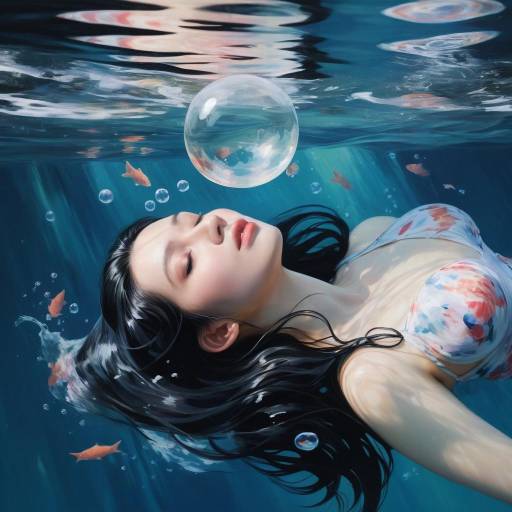Underwater Portrait of a Nude Woman