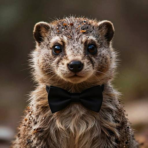 Dapper Anthropomorphic Weasel Portrait