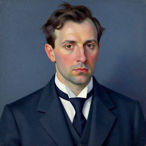 Vaporwave Portrait in Cloisonnism Style