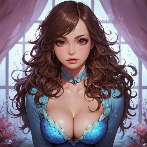 Underwater Fantasy: Mermaid Girl Portrait Underwater Fantasy: Mermaid Girl Portrait