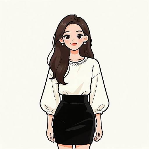 Smiling Woman in Elegant Outfit