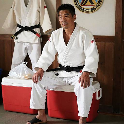 Calm Reflection: Judo Practitioner in Nature