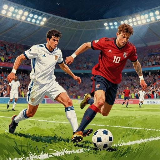 Dynamic Football Match Painting
