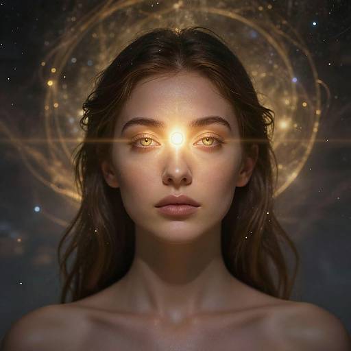 Woman with Illuminated Third Eye