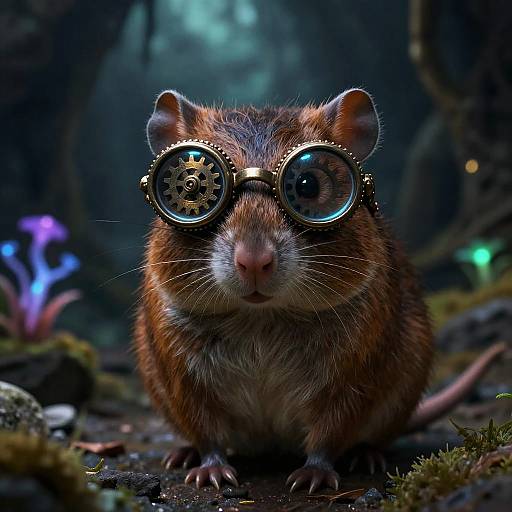 Steampunk Fantasy Molerat in Cavern