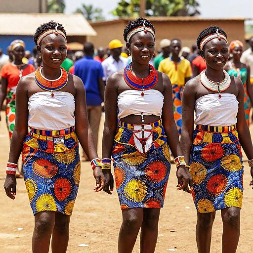 Vibrant African Women in Traditional Attire