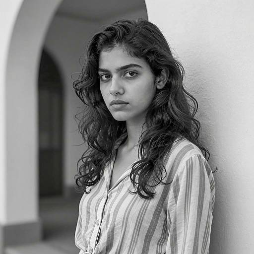 Intense Portrait of a Young Woman