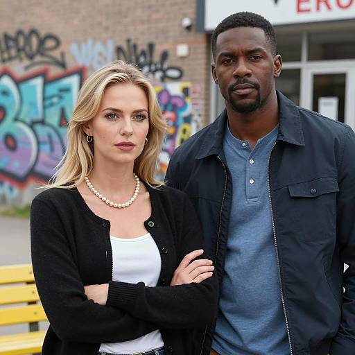 Urban Portrait of Two Diverse Figures