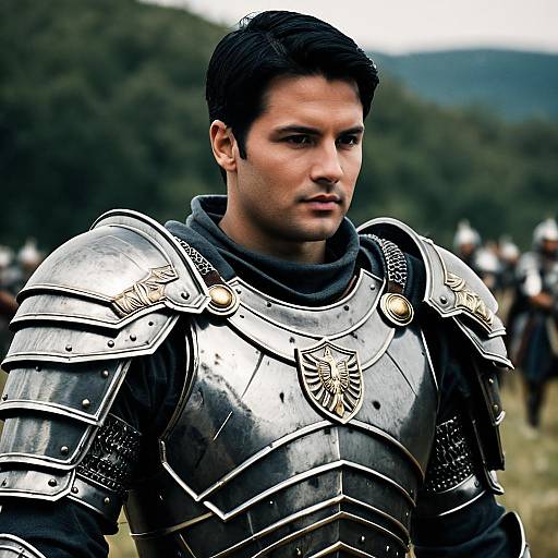 Medieval Knight in Armor Outdoors