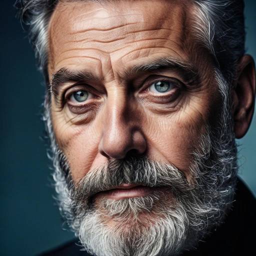 Thoughtful Mature Man in Twilight Shadows