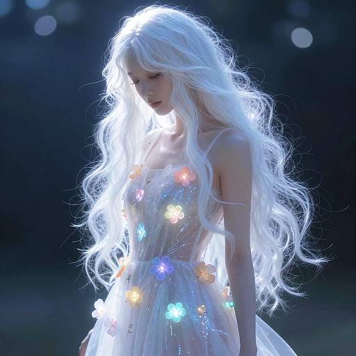 Ethereal Woman in Magical Light