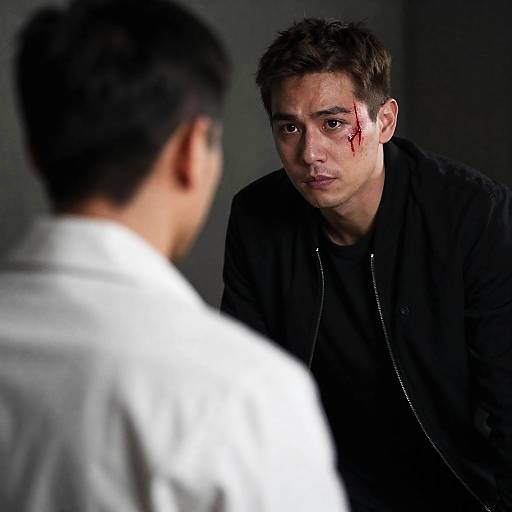 Intense Moment Between Two Men