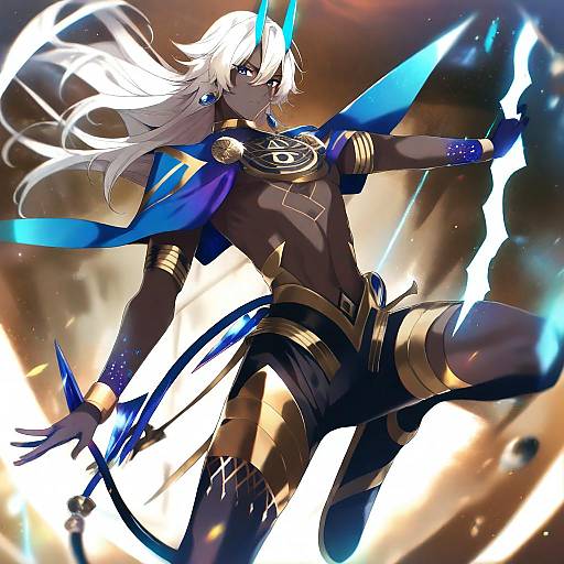 Illustration of Arjuna alter (fate), fate/grand order in the style of Ryouma (galley)