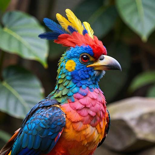 Vibrant Fantasy Bird Close-Up