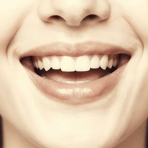 Joyful Smile Pencil Sketch Portrait