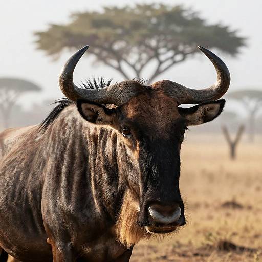 Hyper-Realistic Wildebeest Close-Up