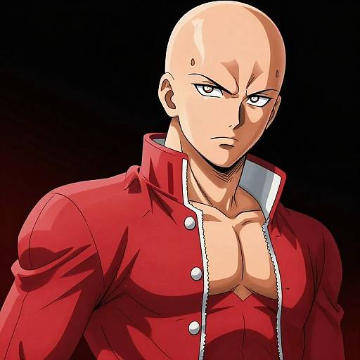 High-Def Anime Saitama Illustration