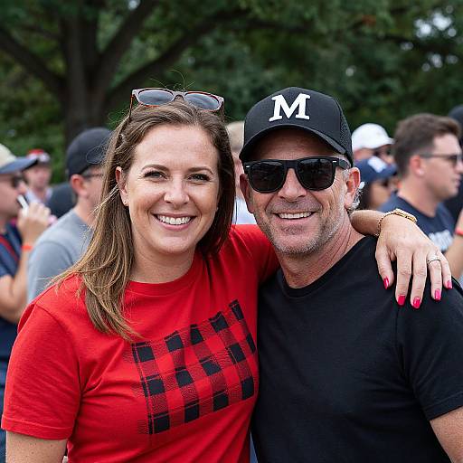 Joyful Couple at Outdoor Event