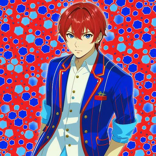 Illustration of Amagi hiiro, ensemble stars! in the style of Tadano magu