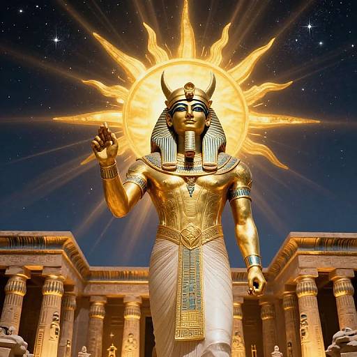 Cosmic Sun God Rah in Gold Armor