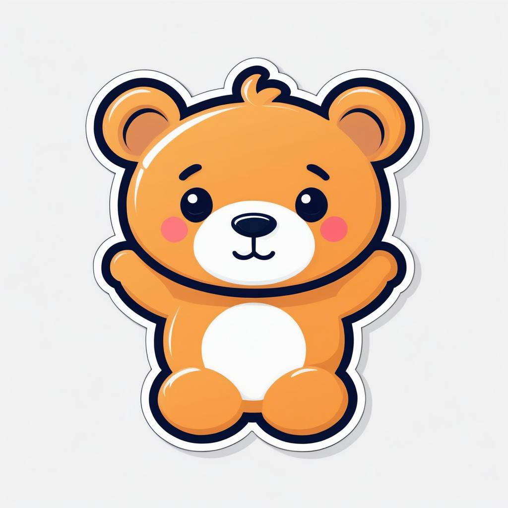 Playful Teddy Bear Cartoon Logo Design