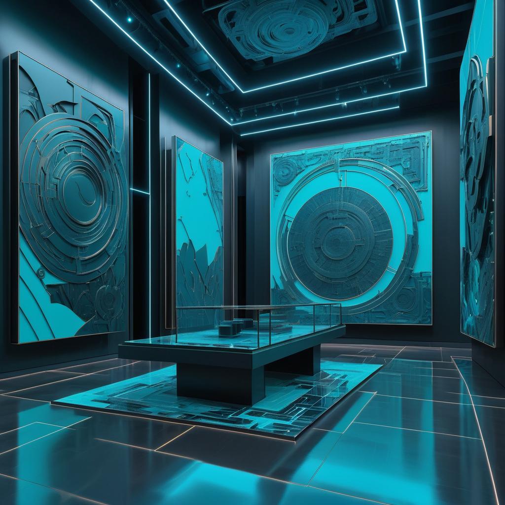 Cyberpunk Dystopian Art Gallery Design