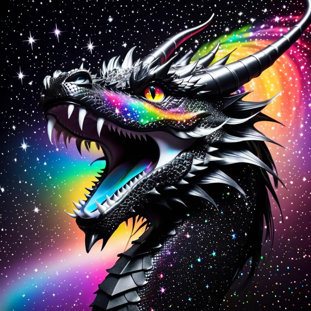 Cosmic Dragon with Rainbow Eruption