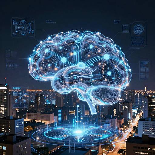 Futuristic AI Urban Planning Visualization