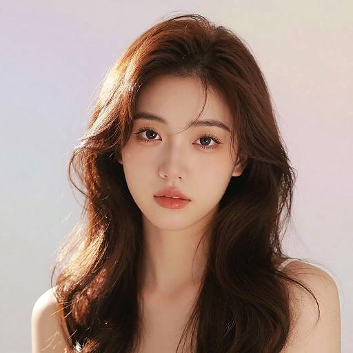 Portrait of Young Woman with Brown Hair