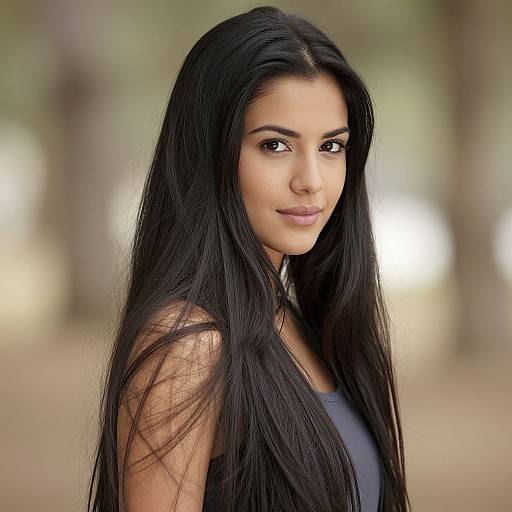 Realistic Iconic Female Portrait Outdoors