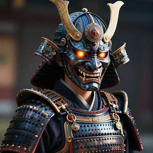 Epic Samurai Portrait in Intricate Armor