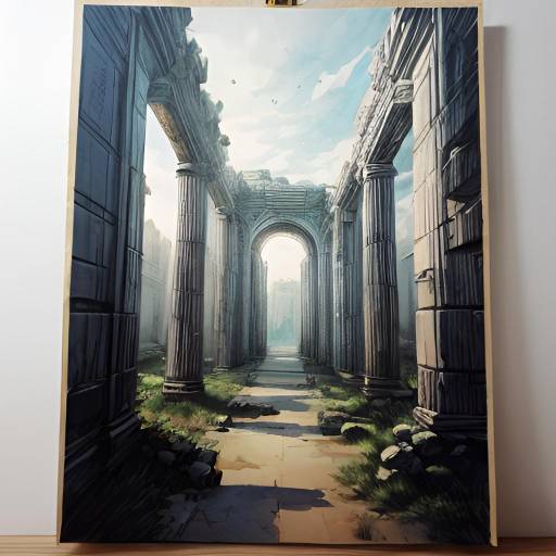 Ancient Stone Ruins with Archway