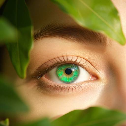 Vivid Emerald Eyes with Nature Glow