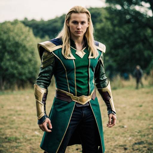 Man in Loki Inspired Costume Outdoors