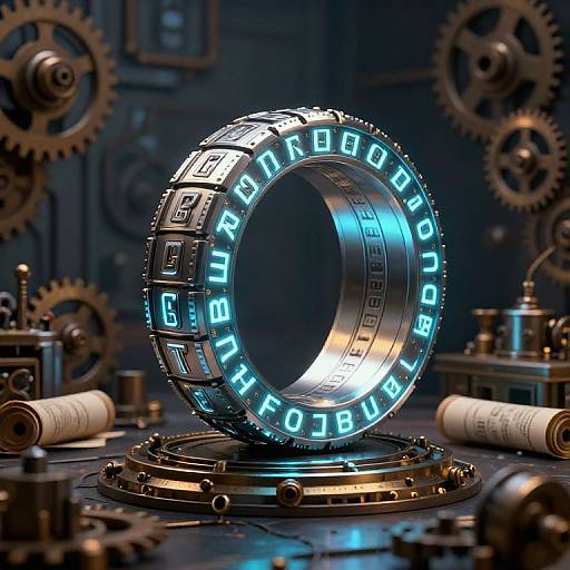 Futuristic Steampunk Acrostic Ring Generator