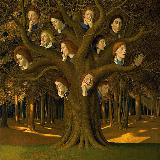 Surreal Tree of Human Faces