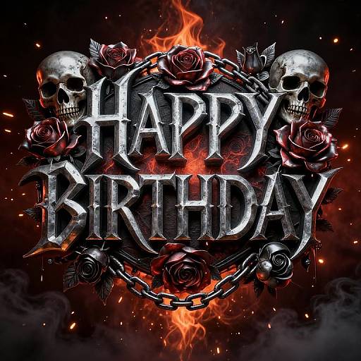 Heavy Metal Happy Birthday Art