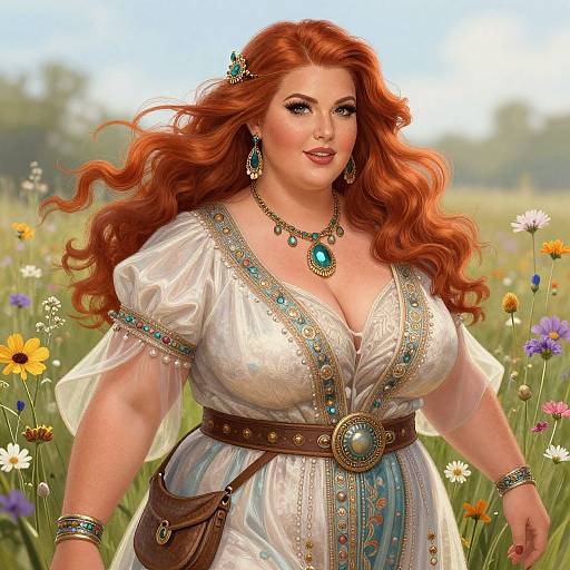 Vibrant Fantasy Portrait of Gwen BBW