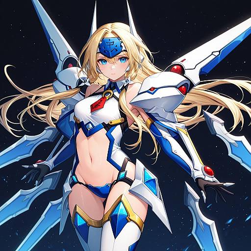 Illustration of Mu-12, blazblue in the style of Coyucom