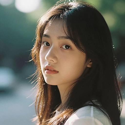 Artistic Portrait of Young Woman in Soft Light